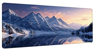 Gaming Mouse Pad Mountain Lake Mouse Pad 1500x800x3 MM Mouse Mat with Stitched Edges, Large Extended XXL Mousepad with Anti Slip Base, Desk Pad for PC Desk Keyboard Office Decor, Gifts for Women W400