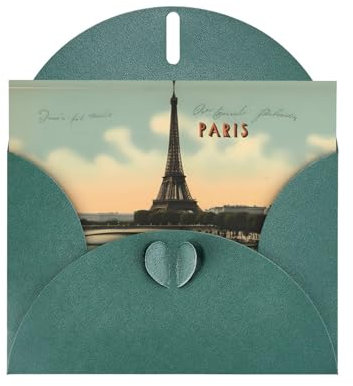 NNSOOD Paris Vintage Postkarte Prints Grußkarte – Premium Perlglanz-Papier mit schillerndem Perleffekt