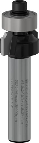 Bosch 1x PRO Överfrässtål avrundningsfräs (för Mjukt trä, Hårt trä, Ø 15,9 mm, Professional Tillbehör Handöverfräs, Kantfräs)