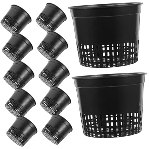 UKCOCO 12pezzi Vasi in Rete Plastica Per Coltivazione Cestini Per Piantagione Vasi Da in Rete Piccoli Contenitori Per Piante Per Vivaio Idroponici