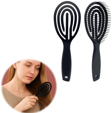 tiyiyok Cepillo Pelo Antitirones, Cepillo Antirotura Pelo, Adecuado Para Cabello Rizado Grueso, Transpirable, Resistente a la Rotura, Masaje Del Cuero Cabelludo