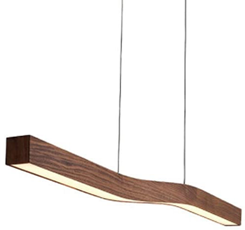 LyzqxHL Lampadari, lampadario a strisce colorate con venature del legno nordico, lampadario moderno a LED con linea arcuata, lampadari a sospensione for isola cucina, sala da pranzo e corridoio