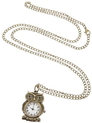 COLLBATH Retro Taschenuhr Eulenform aus Metall für Damen und Herren | Antikes Design, Präzise Zeitmessung, Leicht Tragbar, Dekorativer Look für Partys und Geburtstag