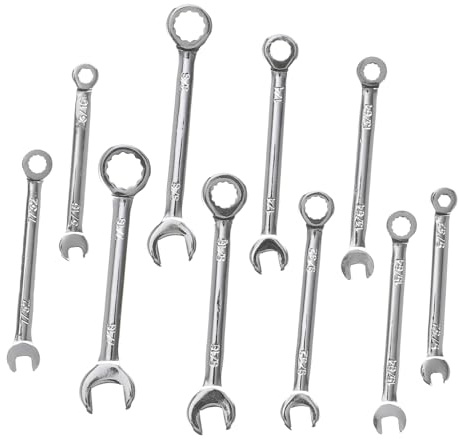 HONITANO Juego De Llaves De Boca Abierta y Métricas 4-11 Mm De Acero Resistente Para Reparaciones Del Hogar y Mantenimiento De Automóviles 10 Piezas Compactas Portátiles