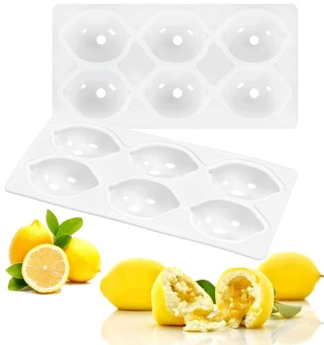 Guidre citronform silikon, 3D-mango silikonform citronkaka dessert mousse bakformar non-stick bakform, cedric grolet formar för muffins, cupcakes, kakor, pudding, isbitar och gelé
