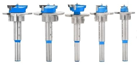 5pcs Diameter 15/20/25/30/35mm Adjustable Wood Hole Cutter Carbide Drill Bit Set Tipped Drilling Tool Core Boring