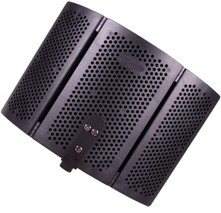 Toyvian Filtro para Micrófono Negro Pantalla a Prueba de Ruido y Material Abs Esponja para Grabación y Bloqueo de Polvo y Saliva en Estudio