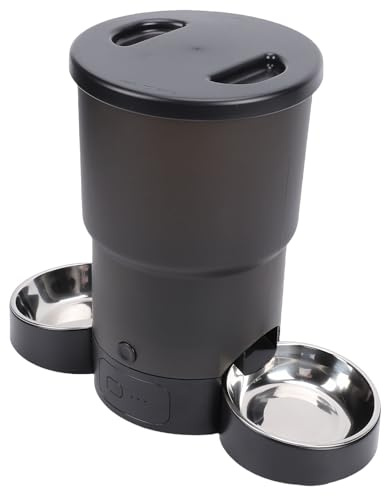 Haofy Automatischer WLAN-Katzenfutterautomat, Ferngesteuerter, Intelligenter Tierfutterspender mit Feuchtigkeitsbeständigem Design für zu Hause