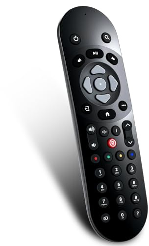 Glitfix Telecomando di ricambio per ricevitore Sky Q, telecomando a infrarossi compatibile con Sky Q TV/Mini/Silver Box, portata 10 m, nessuna programmazione, plug and play, materiale ABS, nero