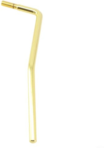 Levier de trémolo pour guitare électrique - Filetage à vis de 6 mm - Pour barre whammy - Chevalet simple - Bras en métal - Accessoire de guitare - Tige Vibrato - Argenté/noir (doré)