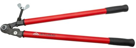 STUBAI Rinnenträger-Abbiegezange 600 mm – kompakte Profi-Zange mit verstellbarem Biegewinkel und Abgleitrolle aus Stahl für präzises Arbeiten