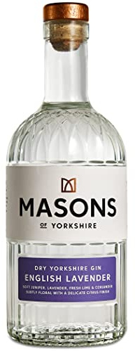 Masons English Lavender Yorkshire Gin | 70cl | 42% ABV | London Dry Distilled with Yorkshire Wolds Lavender | Floral, Soft, Aromatic | Award-Winning Craft Gin | San Francisco Gold Medal