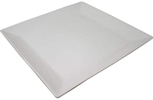 BANDEJA FUENTE SERVIR PLATO PRESENTACION TAPAS TAPEO PINCHOS MING CUADRADA PORCELANA BLANCO