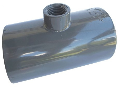 alfa-pool T-Stück 90° PVC 1/2 IG x50mm Klebemuffe