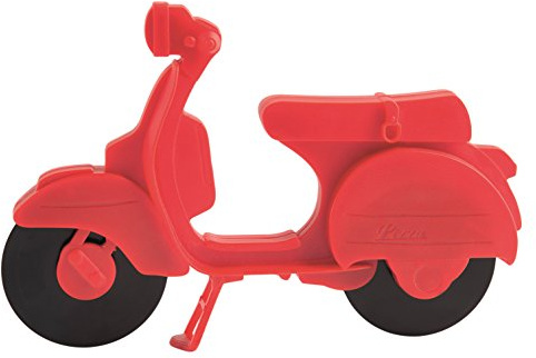 Excelsa Scooter Tagliapizza, Acciaio Inossidabile, Rosso, 17 x 2 x 12 cm