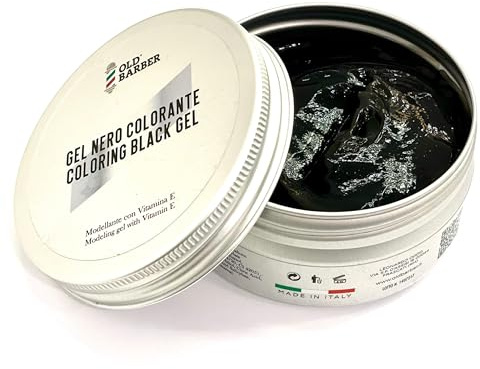 Gel de modelado y tinte negro para barba y cabello, color blanco o gris, 150 ml