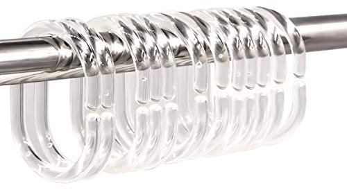 Top-Spring Duschvorhangringe aus Kunststoff, 24 Stück, transparent