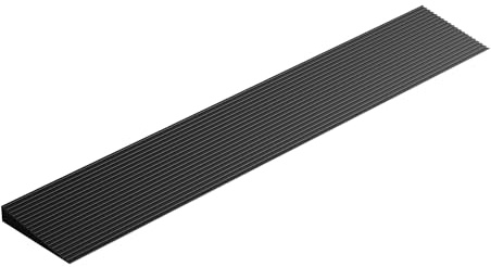 Wiltec Türschwellenrampe 900x150x25 mm für Rollstuhl & Rollator, schwarz, Rollstuhlrampe aus Vollgummi, rutschfeste Oberfläche, Bordsteinrampe kürzbar