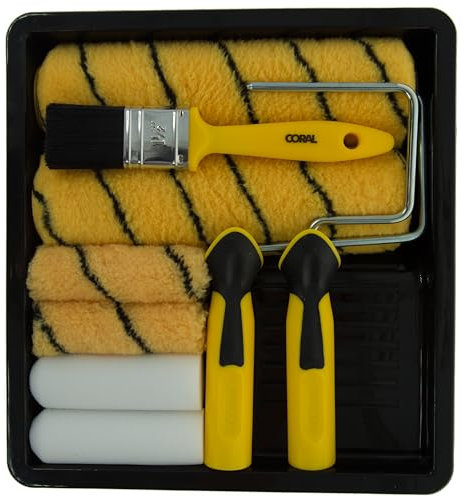 Coral 10411 Max Coat Paint Roller and Brush Set for Emulsion and Gloss 10 Piece Pack Set