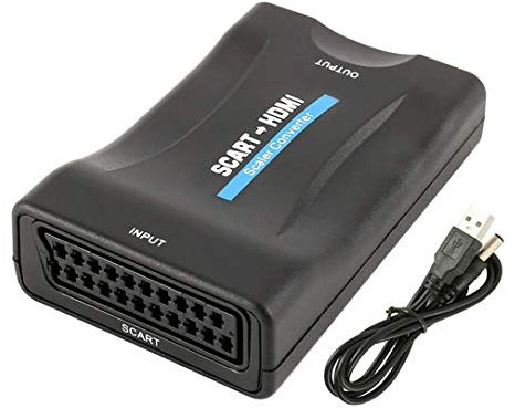 GLER Scart to HDMI Converter, Support HDMI 1080P/720P, Scart to HDMI Adaptor for HDTV Monitor Projector STB VHS Xbox PS3 Sky Blu-ray DVD Player