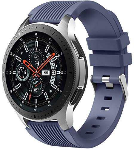 Dirrelo Armband Kompatibel mit Samsung Galaxy Watch 3 45mm/Galaxy Watch 46mm/Huawei GT 2 46mm, 22mm Weiche Silikon Sport Armbänder Ersatz für Samsung Gear S3 Frontier für Herren Damen