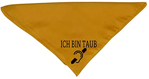 Hundehalstuch Ich bin Taub Tauber Hund Deaf für taube Hunde mit Symbol