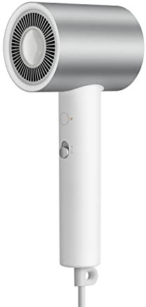 Xiaomi Water Ionic Hair Dryer H500, Asciugacapelli, Trattamento agli ioni d'acqua, Corpo in Metallo, Beccuccio magnetico, Controllo della Temperatura Smart, Filtro dell'aria, Bianco, Versione Italiana