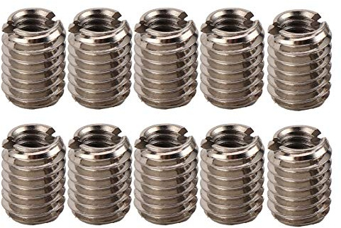 Reduziermutter, 10 Stück Edelstahl-Gewindeeinsätze Selbstschneidender Gewindeeinsatz Innengewinde M4x0,7 Außengewinde M6x1,0 mit 8 Mm Länge