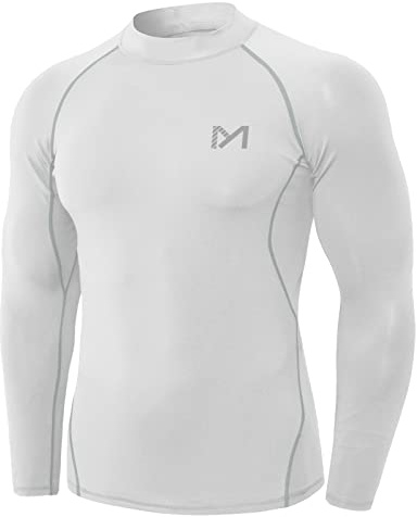 MEETYOO Tee Shirt Compression Homme Manche Longue/Courte,Baselayer Maillot Running Vetement Fitness pour Sports Jogging Musculation