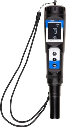 Weedness Aqua Master P50 PRO2 pH-Messgerät & Temperatur - Garten Pflanzen Wert Pooltester Teststreifen für Pool pH-Meter Messen Wassertester Digital Aquarium