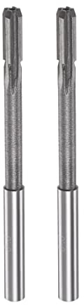 sourcing map 2 Stück Hartmetall Reibahle 5.8 mm, 4 Schneidig, H8/H7 Genauigkeit, Sandstrahlbeschichtung Maschinenreibahle für Metall Holz Gerade Nut Hochgeschwindigkeitsstahl Werkzeug