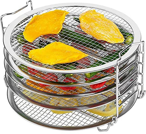 LAPOOH Support de D¨¦Shydrateur, Support pour Accessoires Ninja Foodi, Autocuiseur et Friteuse ¨¤ Air - Acier Inoxydable
