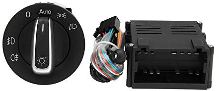 ZIxmix Car Headlight Switch Auto Automatischer Scheinwerfersensor Scheinwerferknopf Schwarz Scheinwerferschalter Steuermodul/Passend for VW T5 T5.1 Transporter 2003-2015 Headlight Switch