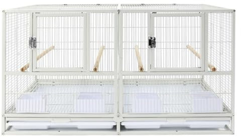 Vogelkäfig Vogel Käfig Vogelkäfige Aus Schmiedeeisen Mit Bodenschale, Vogelkäfig, Papageienkäfig Für Sittiche, Turteltauben Vogelkäfig Wellensittich(White)