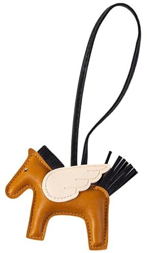 HOHOPEACH Y2k Taschenanhänger aus veganem Leder für Handtaschen, niedlicher Schlüsselanhänger für Damen, Khaki, Einheitsgröße