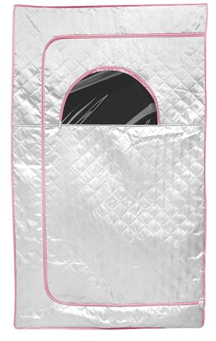 Sauna a vapore portatile pieghevole casa isolante a quattro strati addensare kit di tenda da sauna spa per una persona cabina pieghevole con telelcomando piccola sedia pieghevole, 100 x 80 x 170 cm,