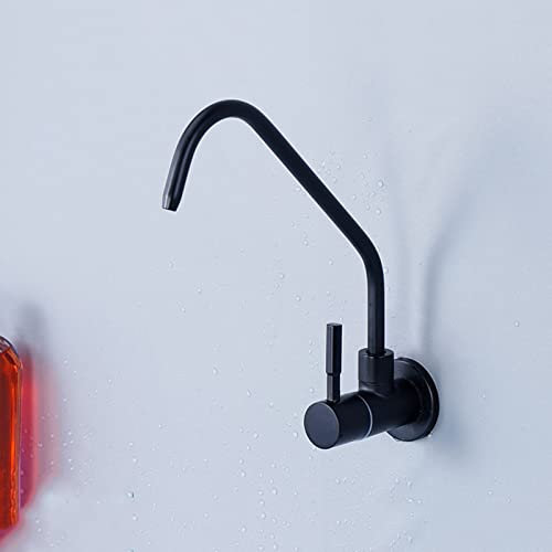 WDSOPK Küchenarmatur Für Umkehrosmoseanlage Einhebel-Wasserfilterhahn Edelstahl Küchenspüle Wasserhahn,Schwarz