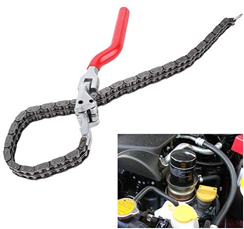 Tefola Kettenschlüssel für Ölfilter, ölfilterschlüssel, 13.8in Langgriff, 52 cm Kette, Autoreparaturwerkzeuge