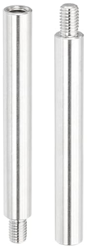 PATIKIL 2 Pcs M8x100+12mm Tiges D'extension Pour Album Et Scrapbook, 2Pcs Tiges D'extension En Acier Inoxydable Pour Reliure Extension Album Photo Remplissable DIY