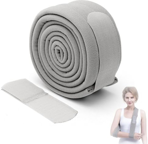 Bracciale, spalla regolabile, braccio, spalla sinistra e destra, supporto medico, braccio ferito, per polso e gomito (grigio)