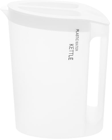 Blanco Jarra Plástico Capacidad Fría, de Gran Agua para Uso Doméstico | Diseño Simple y Transparente, Seguro Sabor, Adecuado para Mesa Familiar y Decoración de Fiestas
