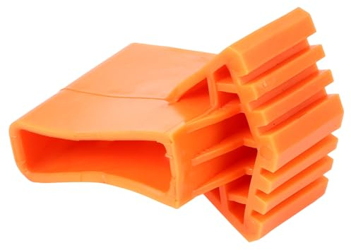 4 Piezas Patas de Escalera de Goma Antideslizantes para Suelos | Naranja, Fácil Instalación y Resistencia al Desgaste, Protege Superficies del Hogar y Uso en Escalera