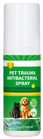 MagiSel Läkande spray för hundar och katter, lugnande spray för sår och klåda, 60 ml, naturlig örtformel, alkoholfri, för små sår och nötningar