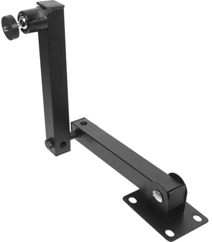 BATHVEVE Supporto Parete Staffa Multifunzione Salvaspazio in Acciaio Inossidabile per Videoproiettore e Montaggio a Muro Nero per Back To School Party in Casa o Ufficio