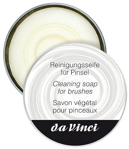 da Vinci KERNSEIFE - zur Reinigung und Pflege des Pinselkopfes, 85 g in praktischer Metallrunddose, weiß
