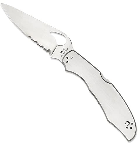 Spyderco Byrd CaraCara 2 Folding Pocket Knife, CombinationEdge