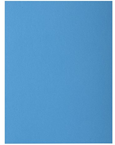 Exacompta - Ref 217119E - Rocks Square Cut Folder - 240 x 320mm in Size, Suitable for Holding A4 Documents, 210gsm Coloured Card - Blue Colour (Pack of 10)