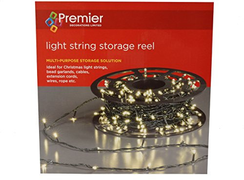 Premier Light String Storage Reel, Multi-Purpose Cable and Light Organiser for Christmas Lights, Extension Leads, Wires and Garlands
