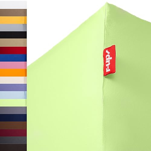 r-up Passt Spannbettaken Doppelpack 90x200-100x200 grün | 100% Baumwolle, 130g/m² Tuchgewicht, bis 35cm Höhe, viele Farben, OEKO-TEX, stressfrei auch für hohe Matratzen