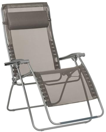 Lafuma Mobilier - Relaxsessel Zero Gravity RSXA Clip XL - Klappbare Liege für Terrasse und Garten - Robustes Batyline-Gewebe - Vielseitiger Liegestuhl, Höchster Komfort, Frankreich - Braun Graphit